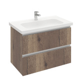 Тумба подвесная с раковиной Laparet Electra 80 см Дуб Рока