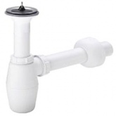 СИФОН ДЛЯ УМЫВАЛЬНИКА VIEGA 103927, БУТЫЛОЧНЫЙ, С ПРОБКОЙ, ПЛАСТИК, БЕЛЫЙ, 5/4X32
