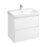 Тумба с умывальником Акватон Сканди 70 белый матовый / белый глянец