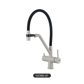 Смеситель для мойки Gappo G4398-81 (черный+белый)