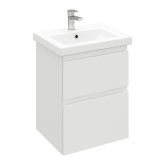 Тумба подвесная Laparet Optimum с раковиной Como 50 см белый глянец