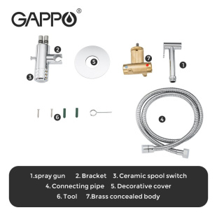 Смеситель с гигиеническим душем Gappo G7288