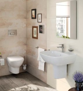 Комплект инсталляция с унитазом Vitra Zentrum  (9012B003-7206) с кнопкой и сиденьем микролифт