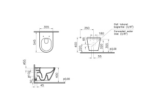 Унитаз подвесной Vitra Integra Rim-ex с сиденьем микролифт (7040B003-0075+110-003-019)