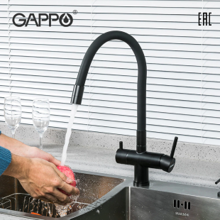 Смеситель Gappo G4398-36 (чёрный)