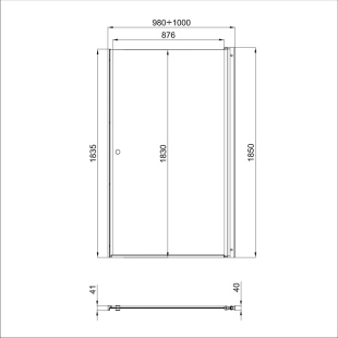 Душевая дверь Triton Уно 100 см