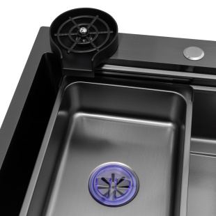 Кухонная мойка Arfeka ECO AR 750*450 BLACK PVD NANO (цвет чёрный)