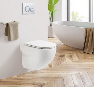 Унитаз подвесной безободковый BELBAGNO ONDA (BB066CHR +BB2111SC)