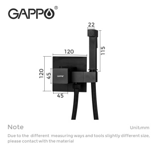 Термостатический смеситель с гигиеническим душем Gappo G7207-60