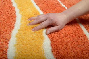 Набор из Двух Ковриков оранжевого цвета Aqualine LAVELLE 85x50cm, 50x50cm Текстиль