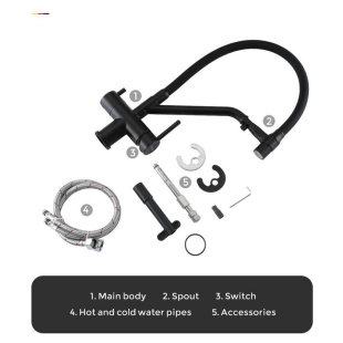 Смеситель для мойки Gappo G4398-86 (черный)