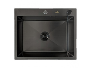 Мойка кухонна Wisent W36050BD Графит PVD декор (60x50)