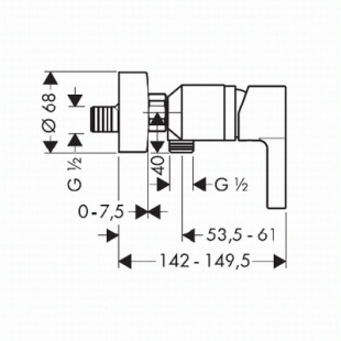 Смеситель для душа Metris S 31660000