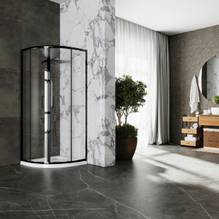 Душевой уголок Roxen Santi Black 800*800*1950 (арт.55020-80B)