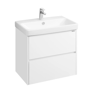 Тумба с умывальником Акватон Сканди 70 белый матовый / белый глянец