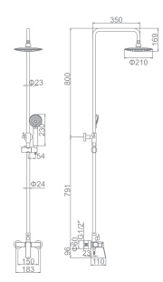 Душевая система Ledeme L2475