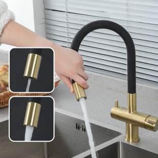 Смеситель Gappo G4398-33 (чёрный+бронза)