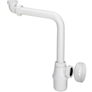 СИФОН ДЛЯ УМЫВАЛЬНИКА VIEGA 128913, БУТЫЛОЧНЫЙ, С РОЗЕТКОЙ, ПЛАСТИК, БЕЛЫЙ, 5/4X32