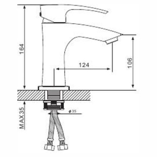 Смеситель для раковины Gappo G1007-7 