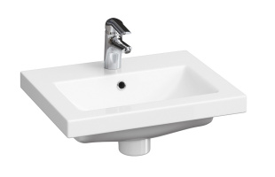 Тумба подвесная Laparet Optimum с раковиной Como 50 см белый глянец