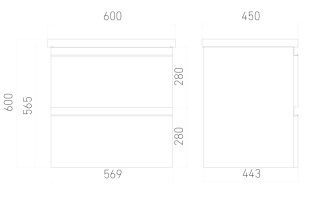 Тумба подвесная с раковиной Laparet Electra 60 см белый глянец