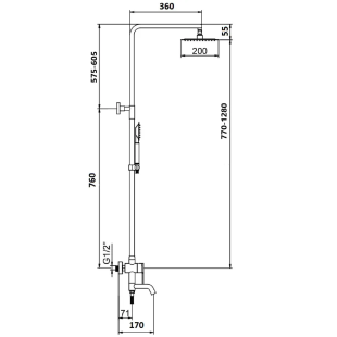Душевая система Wisent W3506