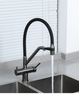 Смеситель для кухни Gappo G4398-89 (оружейная сталь)