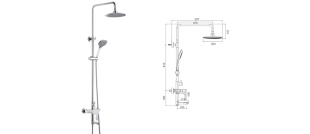Душевая система GERHANS K19015W 