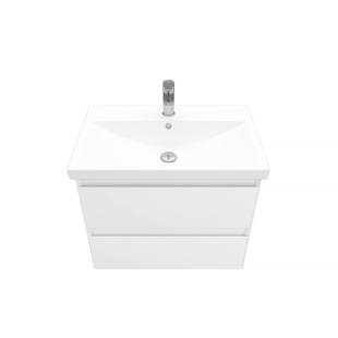 Тумба подвесная с раковиной Laparet Vitrum 70см белый матовый