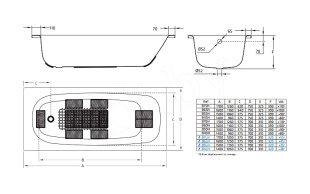 Стальная ванна BLB Universal 3,5 170x75 B75HAH001 / (с шумоизоляцией) 