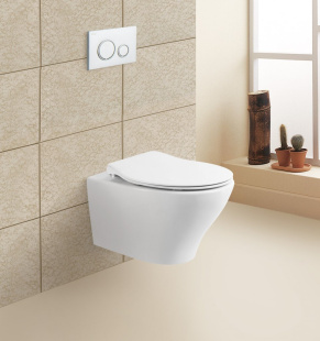 Унитаз подвесной безободковый BELBAGNO ACQUA (BB340CHR +BB216QSC)