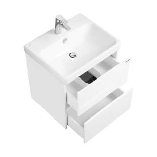 Тумба с умывальником Акватон Сканди 55 белый матовый / белый глянец