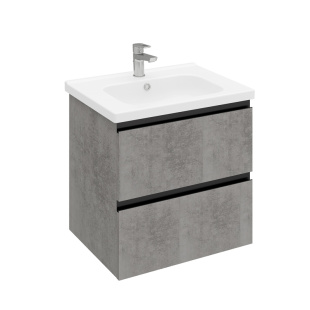 Тумба подвесная с раковиной Laparet Electra 60 см хромикс серебро