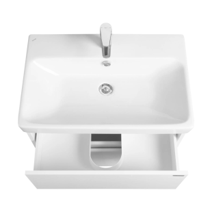 Тумба с умывальником Акватон Сканди 70 белый матовый / белый глянец