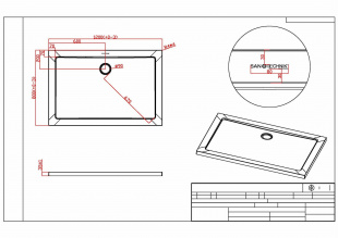 Душевой поддон Sanotechnik 120x80 (SC1280S)