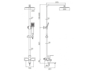 Душевая система Ledeme L72433