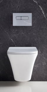 УНИТАЗ ПОДВЕСНОЙ БЕЗОБОДКОВЫЙ BELBAGNO MARMI (BB052CHR )  с сидением  