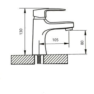 Смеситель для умывальника Wisent (WP10240)