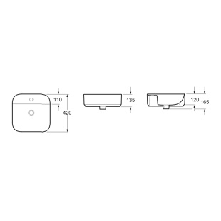Умывальник Lavinia Boho 42*42 см  (33311007)