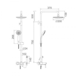 Душевая система Ledeme L2413