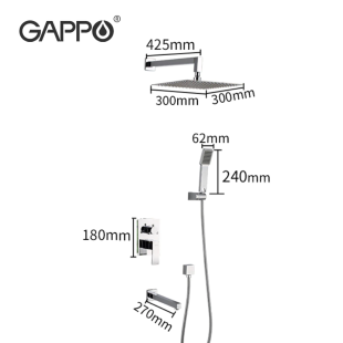 Душевая система встраиваемая Gappo G7102