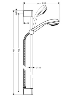 Душевой гарнитур Hansgrohe Crometta 85 (27767000)