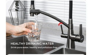 Смеситель Gappo G4398-19 (графит)