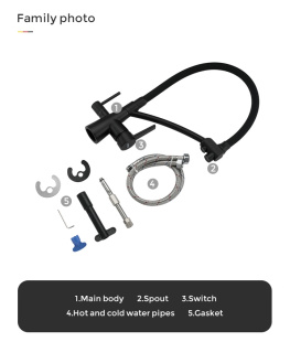 Смеситель Gappo G4398-16 (черный)