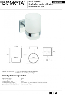 Держатель стакана Bemeta Beta 132110012