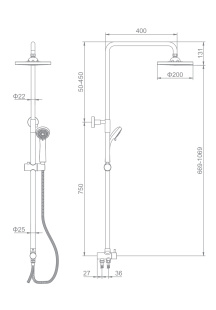 Душевая система Ledeme L2400