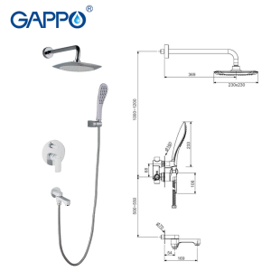 Душевая система встраиваемая Gappo G7148-8