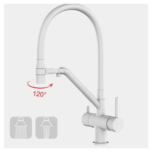 Смеситель для кухни Gappo G4398-88 (белый)