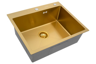 Мойка кухонная ARFEKA ECO AR 600*500 GOLDEN PVD NANO (золотой сатин)