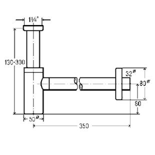 СИФОН ДЛЯ УМЫВАЛЬНИКА VIEGA ELEGANTA 440190, БУТЫЛОЧНЫЙ, ВЫДВИЖНОЙ, ЛАТУНЬ, ХРОМ, 5/4X32